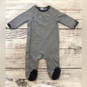 Janie and Jack Navy White Stripe Romper 3-6M Footed Sleeper Baby Boys